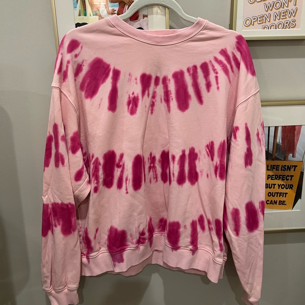 pink tie dye sweatshirt